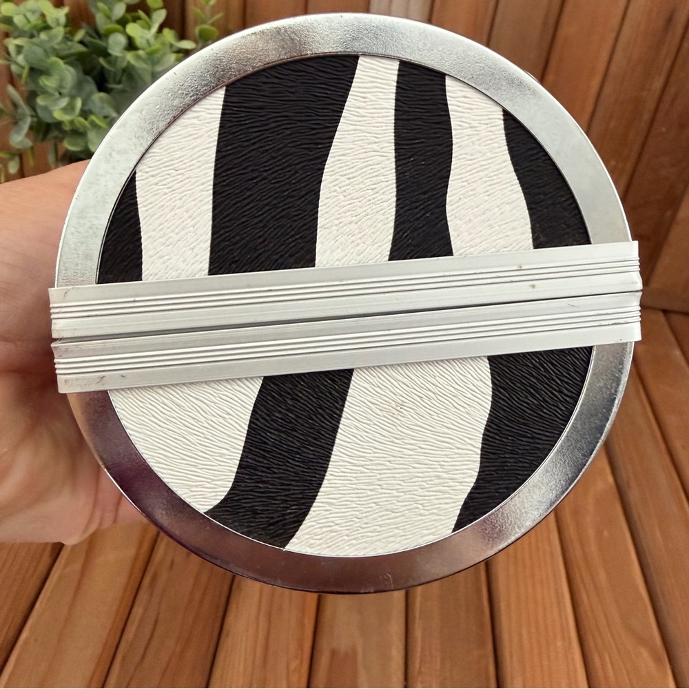 Vintage Style Y2K Zebra Print Wine Case, Repurposed Purse - Picture 8 of 10